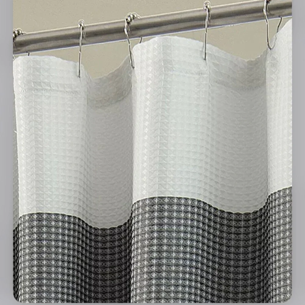 NWT Ellen Tracy Waffle Weave Ombré Shower Curtain